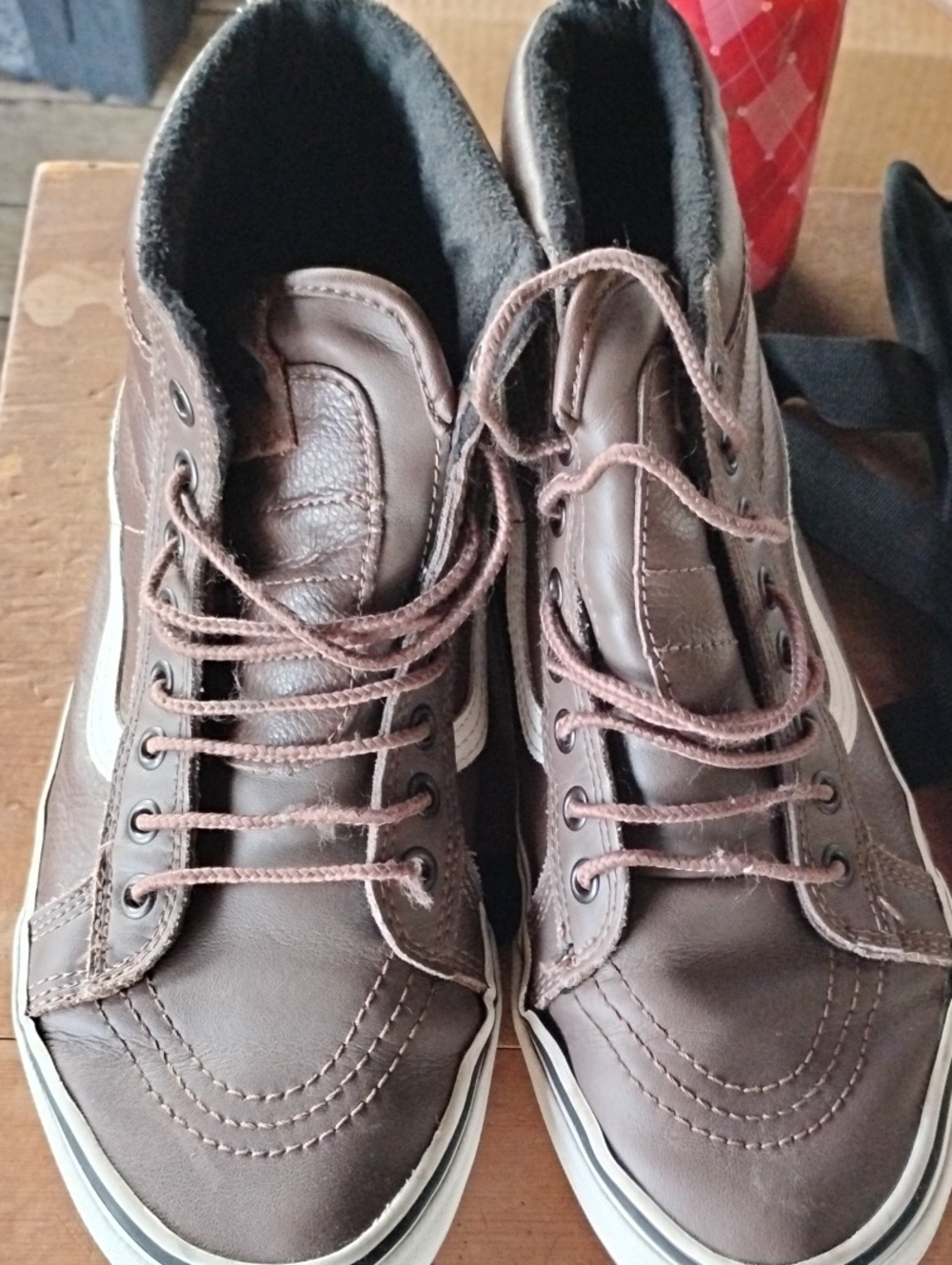 Men's Brown Casual Lace-Up Sneakers -Vans